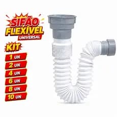 Sifão tubo sanfonado ajustável Lavatório/Pia/Tanque Universal 70cm / Plastunning