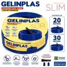 Mangueira Jardim Reforçada Dupla Camada PVC 20m 30m Com Esguicho Gelinplas Plasbohn