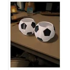 Organizador Porta-Lápis Bola de Futebol 3D | Porta Objetos Decorativo | Impressão 3D