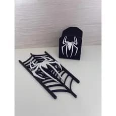 Kit Gamer PS5 Homem-Aranha | Suporte para Controle + Placa Decorativa Frontal PS5 | Faceplate PS5 fat/slim