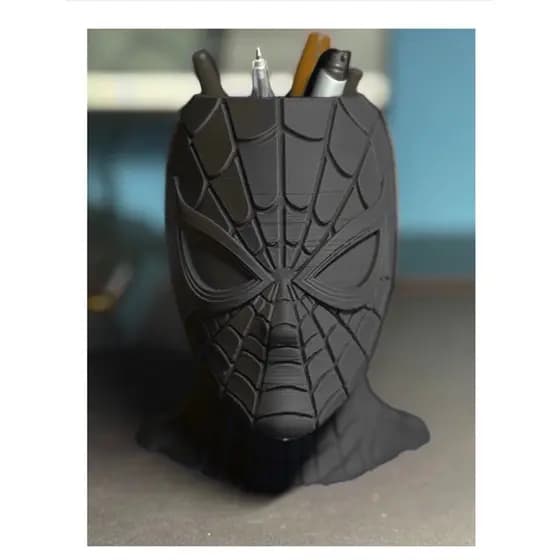 🕷️ Porta Canetas Homem-Aranha Organizador de Mesa Geek Impressão 3D