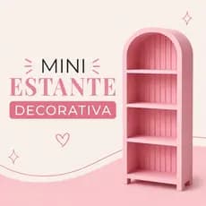 Mini Estante Decorativa para Mini Livros | Biblioteca em Miniatura | Impressão 3D