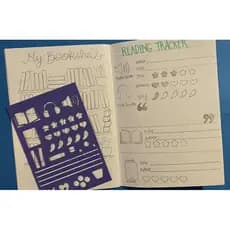 Stencil Reading Tracker para Bullet Journal, Planner e Diário de Leitura