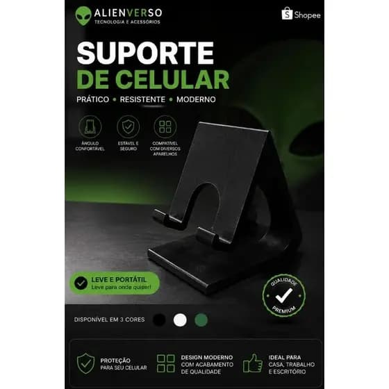 Suporte apoio descanso para celular