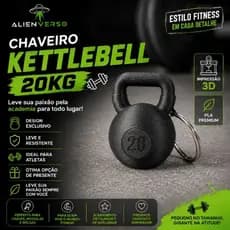 Chaveiro Halter 20kg Academia Fitness Musculação Personalizado 3D