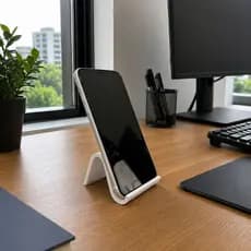 Suporte para celular moderno, formato de onda