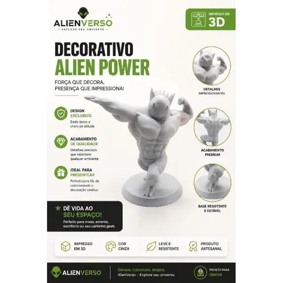 Boneco Decorativo Inspirado no Gengar Maromba Bombado Impresso em 3D | Enfeite Geek para Mesa, Estante e Coleção