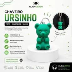 Chaveiro Ursinho Fofo 3D | Impressão 3D | Presente Criativo | AlienVerso