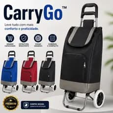 🛒 Carrinho De Feira Dobrável Com Bolsa Reforçada Impermeável - Cores Sortido
