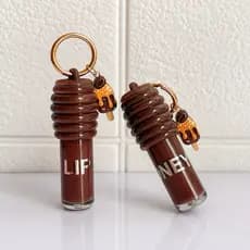 Gloss Labial Café Com Chaveiro Decorativo-LipCoffee Gloss Labial de Café com Chaveiro e Pingentes