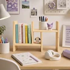 Nicho de Mesa Ajustável Organizador para Livros Escritório Cozinha Home Office estudos, Setup, Gamer, Temperos