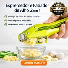 Espremedor e Fatiador de Alho  2 em 1 Praticidade e Durabilidade