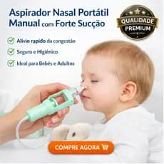 Aspirador Nasal Portátil Manual com Forte Sucção Alívio Rápido para Nariz Entupido