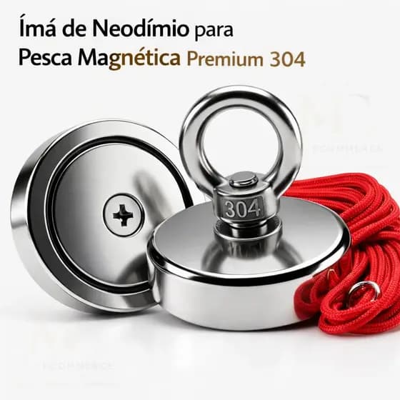 Imã De Neodímio Pesca Magnetica 10 Metros de corda Descubra Tesouros Submersos