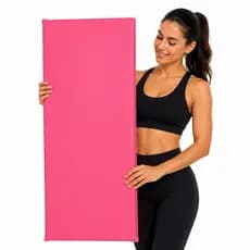 Colchonete Academia Rosa Exercícios Yoga Pilates Ginástica 90x40x3cm Costura Reforçada