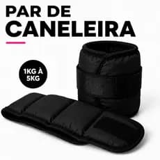 Par Tornozeleira Peso Preto Academia 1kg 2kg 3kg 4kg 5k Treino Funcional Musculação Glúteos Pernas