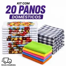 Kit 20 Panos Domésticos Panos De Prato Panos De Chão E Microfibra Qualidade E Economia