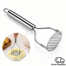 Amassador De Batata Legumes Frutas Inox Manual Espremedor Purê Resistente