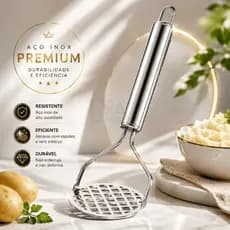 Amassador De Batata Legumes Frutas Inox Espremedor Purê Resistente