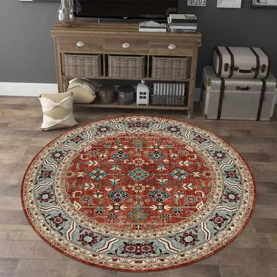 [Novo produto] Tapete redondo estilo europeu Sala de estar Quarto Sala de jantar Cesta suspensa Mesa de centro Tapete gr