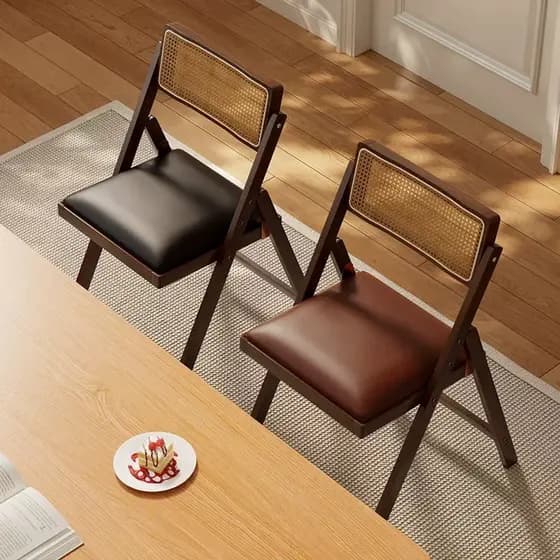 [Novo produto] Cadeira dobrável Cadeira de jantar de vime Cadeira dobrável doméstica simples Cadeira de escritório respi