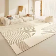 [Novo produto] Tapete de sala de estar estilo creme tapete simples cabeceira do quarto tapete antiderrapante sofá domést