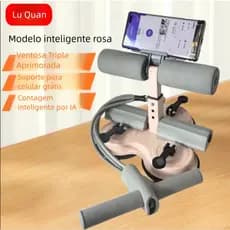 Aparelho de Abdominal com Ventosa Portátil Altura Ajustável 3 Níveis Treino de Core e Perna，Equipamentos de ginástica