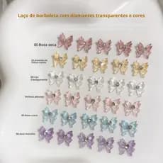 Gelo transparente diamante Bowknot Manicure acessórios novo produto transparente branco rosa resina diy Wearable prego d