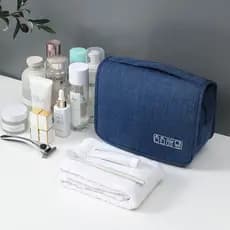 Bolsa de higiene pessoal com separação seca e molhada, bolsa cosmética masculina de grande capacidade, viagem de negócio