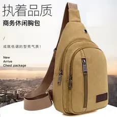 Bolsa 2026 novo estilo bolsa de peito masculina bolsa de lona bolsa mensageiro bolsa de ombro pequena mochila tendência