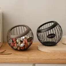 Cesta de armazenamento oblíqua estilo europeu, café, grande, pequena cápsula, bola de leite, doces, rack de armazenament
