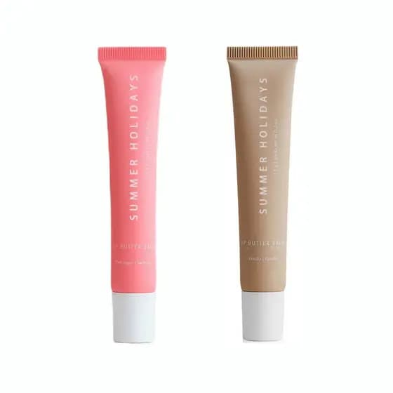 Conjunto de 2 peças de protetor labial para férias de verão, protetor labial nutritivo, máscara labial, ultra-hidratante