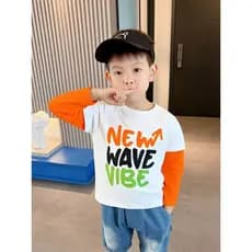 Marca roupas infantis 2026 primavera novo estilo camisa de fundo para meninos roupas de bebê infantil puro algodão manga