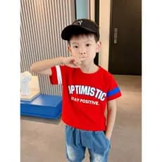 27 crianças marca roupas infantis verão novo estilo carta das crianças puro algodão de manga curta camiseta versão corea