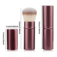 Pincel de maquiagem portátil para viagem única, pincel retrátil para Blush, pó solto, ferramenta de maquiagem multifunci