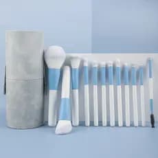 12 pçs Huayang céu claro conjunto de pincéis de maquiagem iniciante conjunto completo cerdas macias pó solto sombra esco