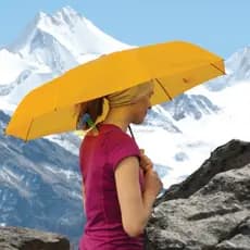 Genuíno sesomummit Ultra-leve caminhadas guarda-chuva viagem chuva engrenagem guarda-chuva ao ar livre multifuncional pá