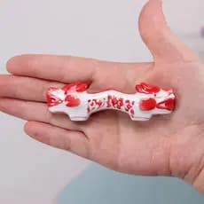 Porta-canetas de cerâmica para animais Porta-canetas Suporte para pauzinhos de dragão duplo Porta-pauzinhos Porta-caneta