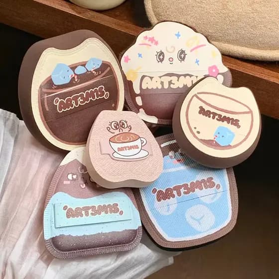 Bump Myth Coffee Series Puff Air Cushion Base líquida dedicada sem pó prensado maquiagem em pó solto