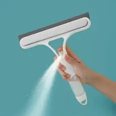 Limpador de Vidros 3 em 1: raspador + rodo + esponja + pulverizador em um só design, fácil de usar para limpar janelas d