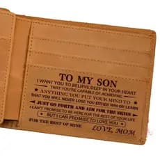 Presentes para Filho - Carteira de Couro Premium para Pai/Mãe e Filho - Carteira Masculina - Presente de Aniversário par