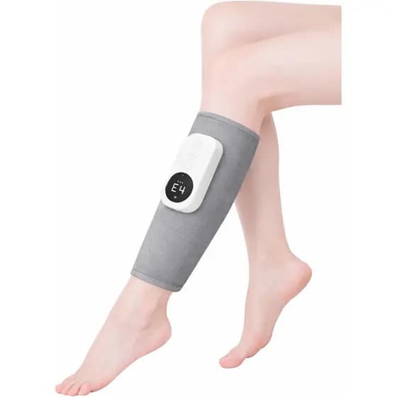 Massageador de Pernas Sem Fio 3 em 1 com Compressão, Amassamento e Vibração, Faixa Ajustável para Panturrilha para Confo