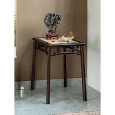 Su Su Suming Estilo Móveis de Mogno Lúcifer Preto Dalbergia Pequena Mesa de Centro Sala de Estar Sofá Mesa Lateral Folha