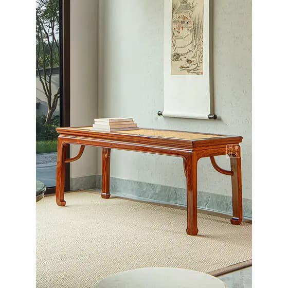 Su Su Suming Estilo Móveis de Mogno Myanmar Rosewood Banqueta de Cabeceira Quarto Banqueta de Cabeceira Estilo Chinês Tr