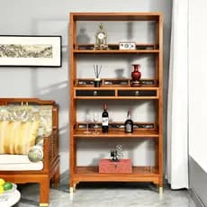 Su Su Suming Estilo Móveis de Mogno Myanmar Rosewood Estudo Estante Combinação Grande Fruta Sândalo Vermelho Piso de Qua