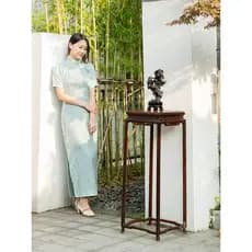 Su Su Suming Estilo Móveis de Mogno Laos Grande Vermelho Jacarandá Peixe Porta Buraco Flor Suporte Quadrado Mesa de Flor