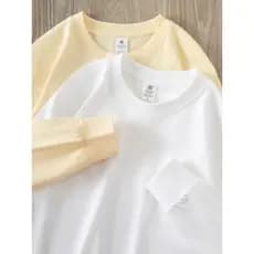 ((Compre um e ganhe outro) 250g pesado Xinjiang algodão manga comprida camisa de fundo masculina puro algodão interno em