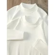 ((Compre um e ganhe outro) Camisa de fundo de veludo alemão meia gola alta masculina feminina outono inverno forro de lã