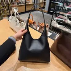 Bolsa de ombro minimalista de grande capacidade, estilo coreano moderno, versátil para o dia a dia, bolsa feminina popul