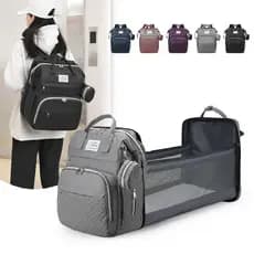 Nova bolsa portátil dobrável para mamãe, bolsa multifuncional para cama de mamãe, leve e de grande capacidade, elegante